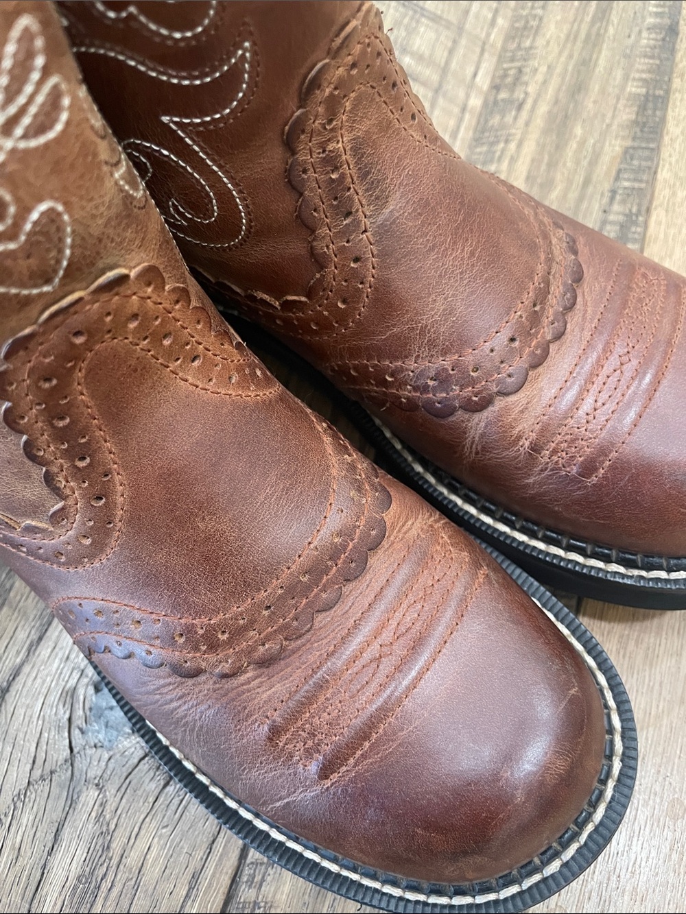 Ariat Fatbaby Saddle western boots Wm 7.5 - Picture 5 of 7